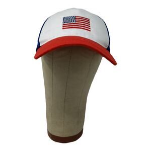 Target Patriotic American Flag Red White & Blue Slideback Hat Embroidered